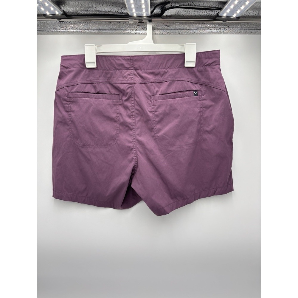 Eddie Bauer Shorts Womens 14 Purple Elastic Waist Outdoor Hiking Casual - Picture 5 of 8